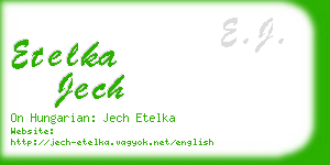 etelka jech business card